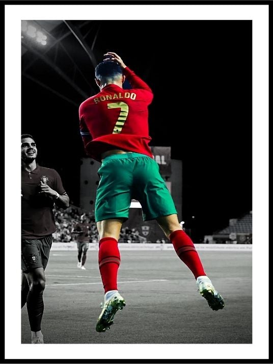 Cristiano Ronaldo celebrating - Iconic poster