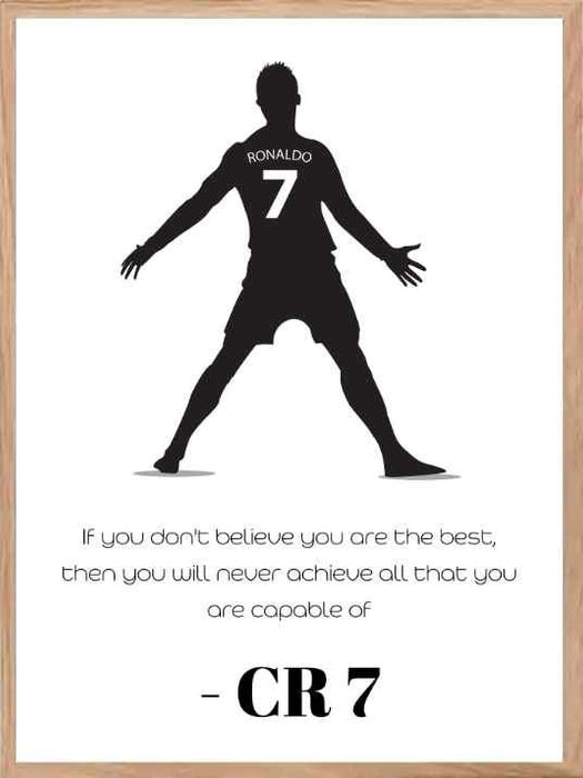 Cristiano Ronaldo - Plakat med sitat - Plakatbar.no