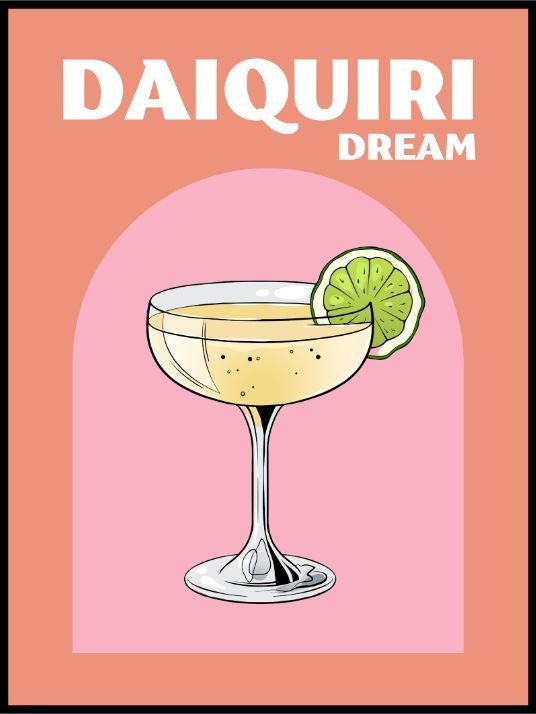 Daiquiri Dream - Retro Cocktail Plakat - Plakatbar.no