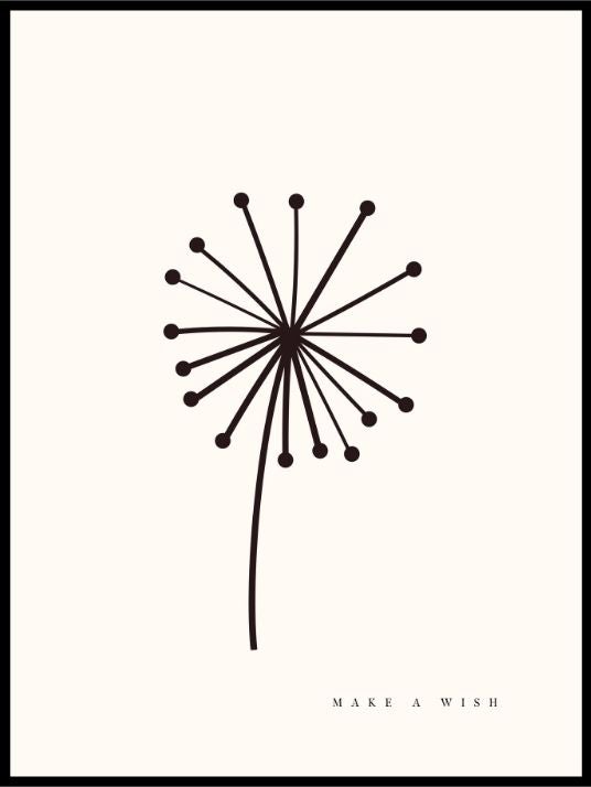 Dandelion Make A Wish - Kunstplakat - Plakatbar.no