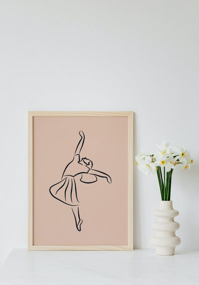 Dansende ballerina - 02 - Plakatbar.no