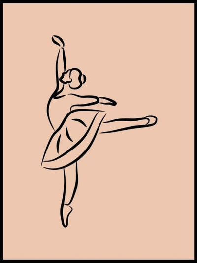 Dansende ballerina - Plakatbar.no