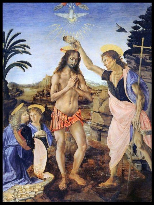 Dåp av Kristus, Leonardo da Vinci- Plakat - Plakatbar.no