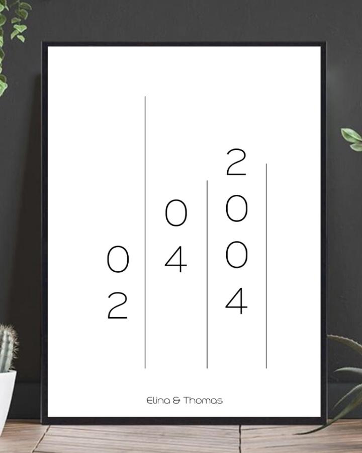 Datoplakaten - personlig poster med dato - Plakatbar.no