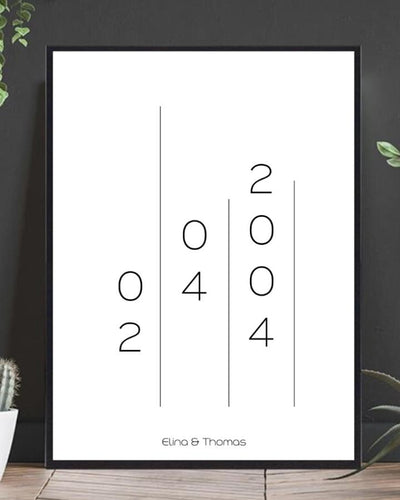 Datoplakaten - personlig poster med dato - Plakatbar.no