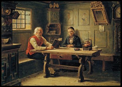 De ensomme gamle av Adolph Tidemand - Plakatbar.no