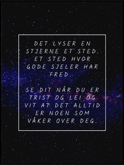 Det lyser en stjerne et sted - Plakatbar.no