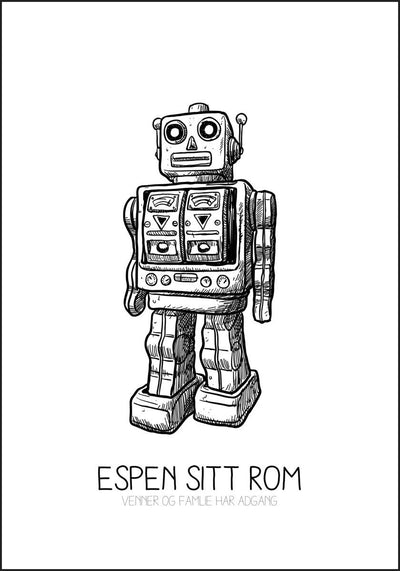 Dette er rommet til... Populær og personlig plakat med valgfri tekst - Plakatbar.no