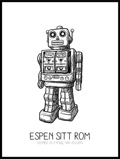 Dette er rommet til... Populær og personlig plakat med valgfri tekst - Plakatbar.no