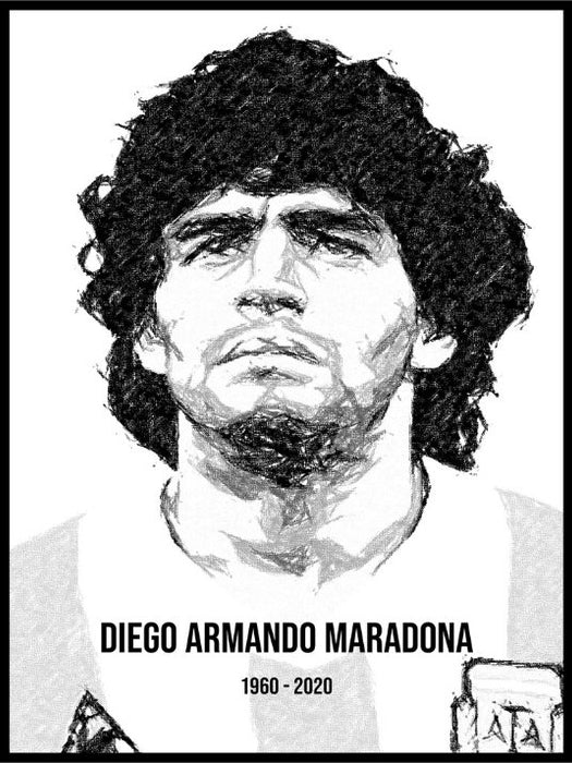 Diego Maradona - Nostalgisk plakat - Plakatbar.no