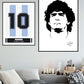 Diego Maradona - stilren plakat - Plakatbar.no