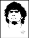 Diego Maradona - stilren plakat - Plakatbar.no