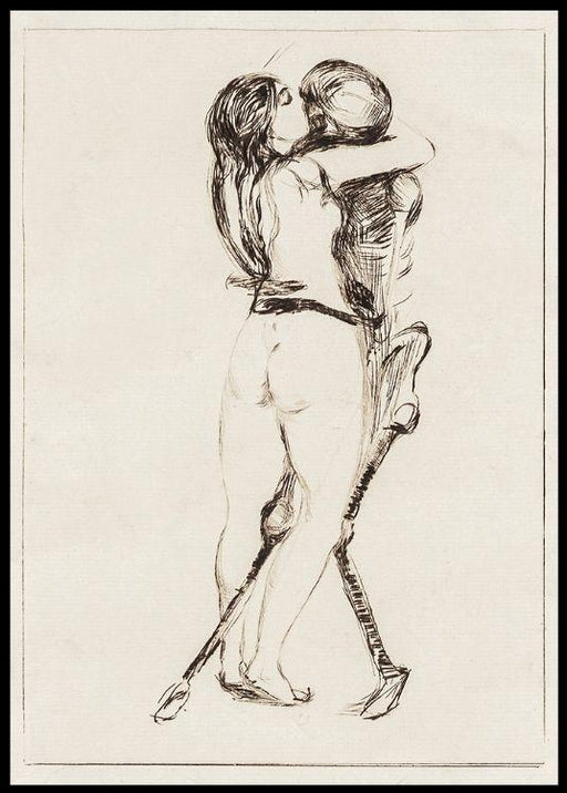 Død og kvinne, Edvard Munch- Plakat - Plakatbar.no