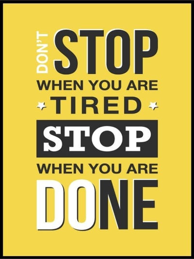 Don`t stop - Gym poster 02 - Plakatbar.no