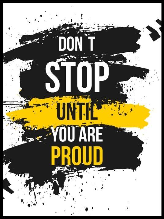 Dont stop - Gym poster - Plakatbar.no