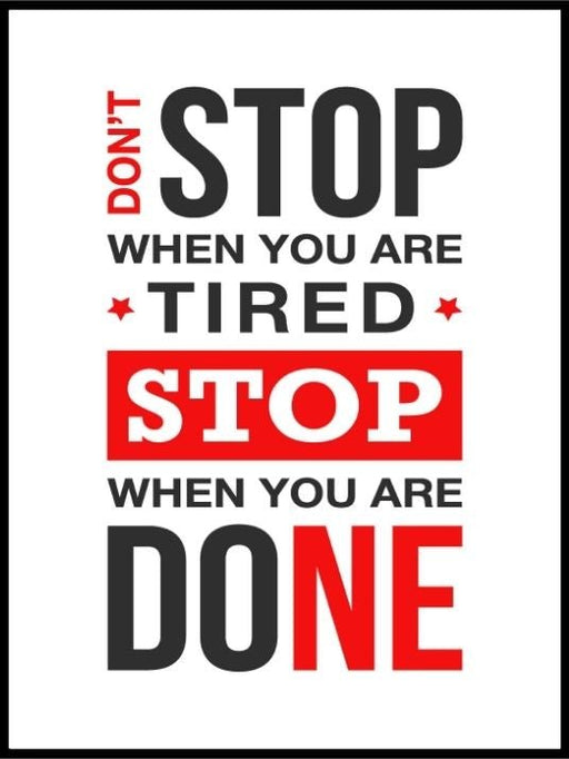 Don`t stop - Gym poster - Plakatbar.no