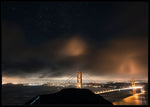 Dramatisk nattehimmel over Golden Gate Bridge poster - Plakatbar.no