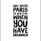 Drammen - Who needs Paris - Artig plakat - Plakatbar.no
