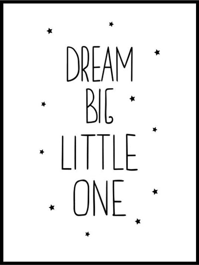 Dream big- stjerner - Plakatbar.no