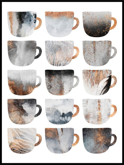 Dreamy coffee cups - Plakat - Plakatbar.no