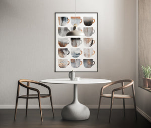Dreamy coffee cups - Plakat - Plakatbar.no