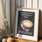Drikke kaffe om kvelden - Humorplakat - Plakatbar.no