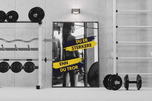 Du er sterkere enn du tror - Gym poster - Plakatbar.no