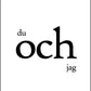 Du och jag (du og jeg) - koselig plakat - Plakatbar.no