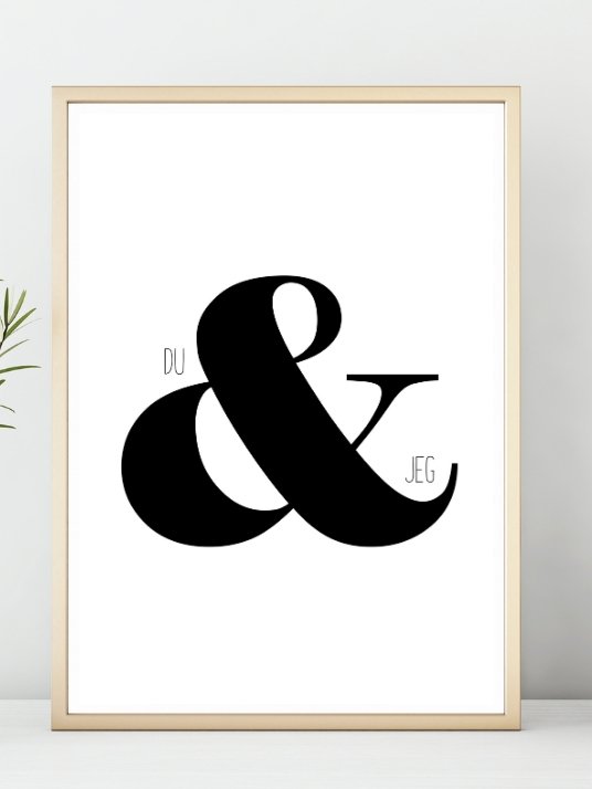 Du og Jeg - Plakat - Plakatbar.no