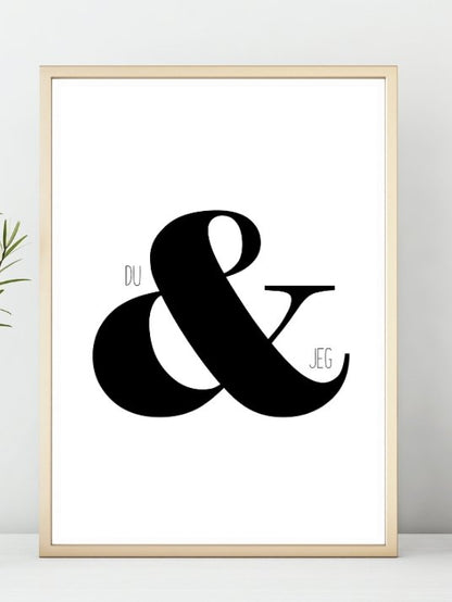 Du og Jeg - Plakat - Plakatbar.no