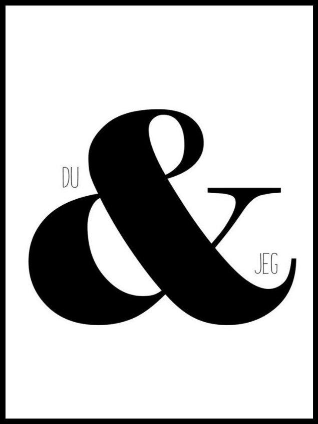 Du og Jeg - Plakat - Plakatbar.no