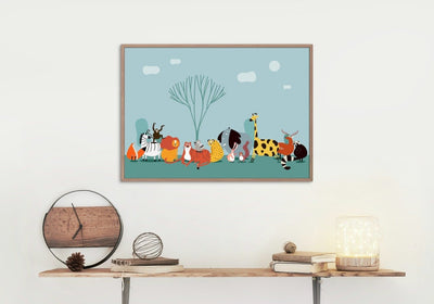 Dyrene i Afrika - Plakat til barnerommet - Plakatbar.no