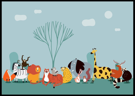 Dyrene i Afrika - Plakat til barnerommet - Plakatbar.no