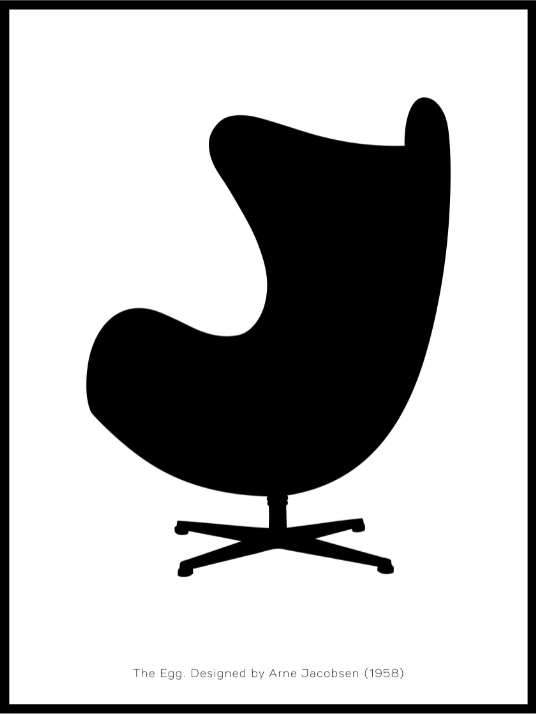 Egget - Stol designet av Arne Jacobsen (1958) poster - Plakatbar.no