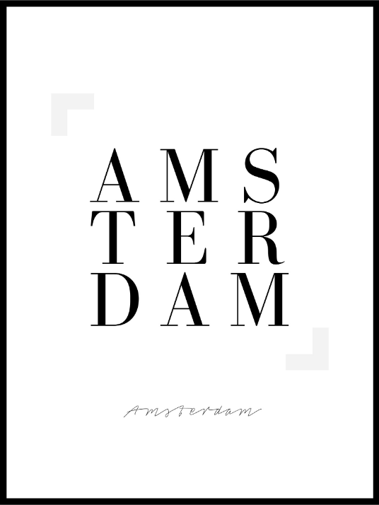 Exclusive Amsterdam poster