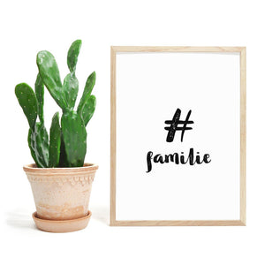 Emneknagg - Familie Plakat - Plakatbar.no
