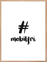 Emneknagg - Mobilfri sone Plakat - Plakatbar.no