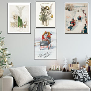 Engel - Gammeldags juleplakat - Plakatbar.no