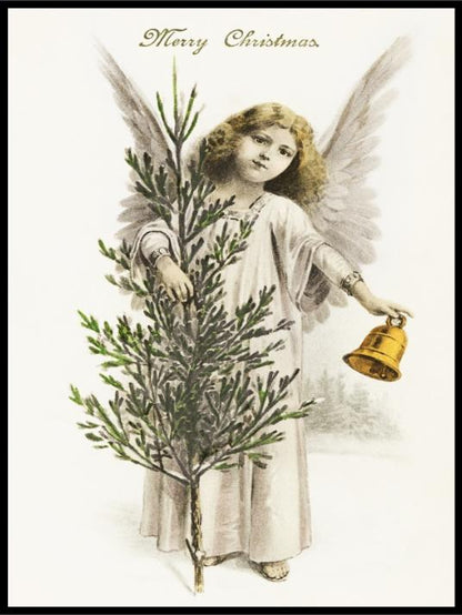 Engel - Gammeldags juleplakat - Plakatbar.no