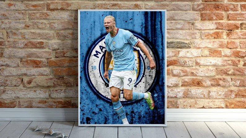 Erling Braut Haaland - Manchester City - Poster - Plakatbar.no