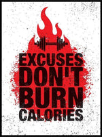 Excuses - Gym poster - Plakatbar.no