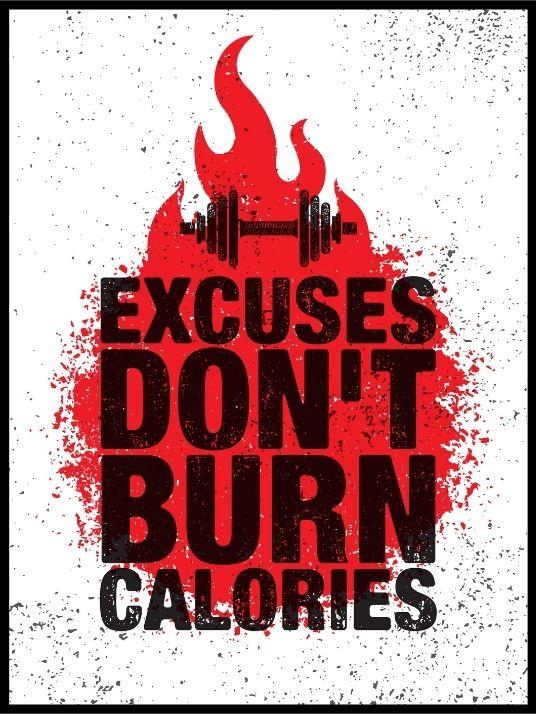 Excuses - Gym poster - Plakatbar.no