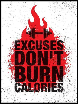 Excuses - Gym poster - Plakatbar.no