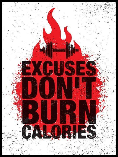 Excuses - Gym poster - Plakatbar.no