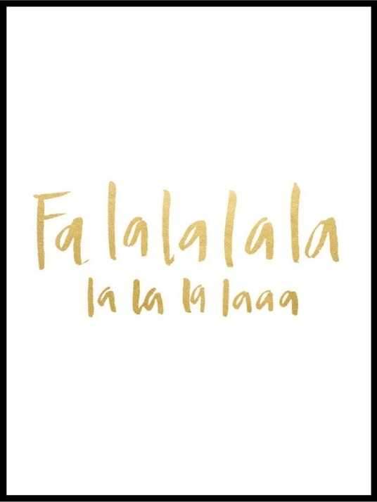 Falalalala - Juleplakat - Plakatbar.no