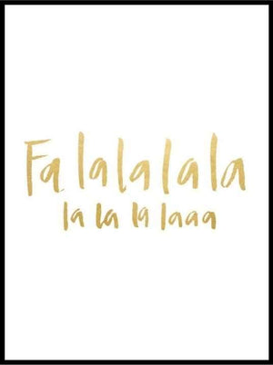 Falalalala - Juleplakat - Plakatbar.no