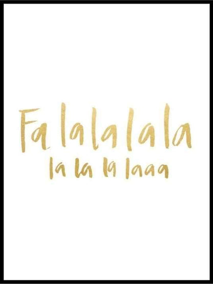 Falalalala - Juleplakat - Plakatbar.no