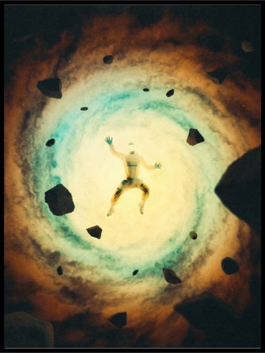 Falling Behind - Collage Art - Plakatbar.no