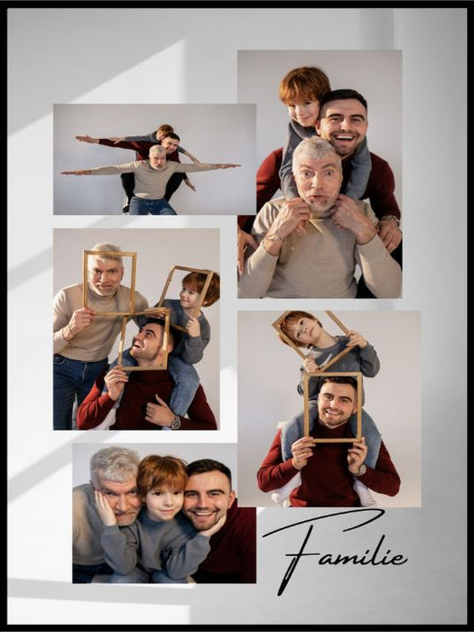 Familie - 5 bilder - Plakat eller lerret - Plakatbar.no