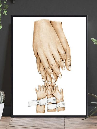 Familiehender - Mor, Far og 1-8 barn - Plakatbar.no